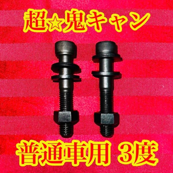 普通車用 プリウス アルファード等 キャンバーボルト キャンバー3度 2本セット