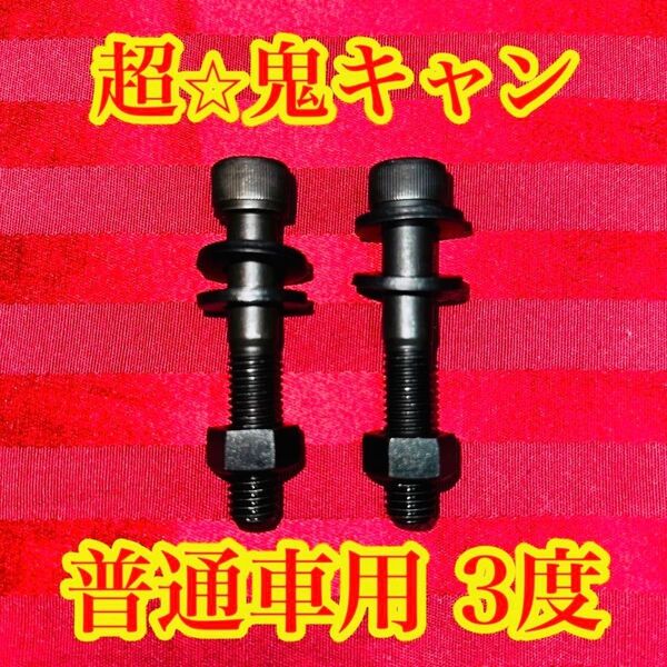 普通車用 プリウス アルファード等 キャンバーボルト キャンバー3度 2本セット