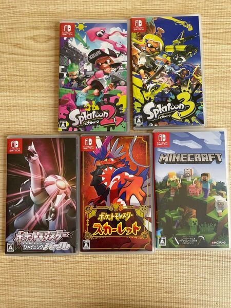 Switch ソフト 5本セット まとめ売り スプラトゥーン ポケモン Minecraft