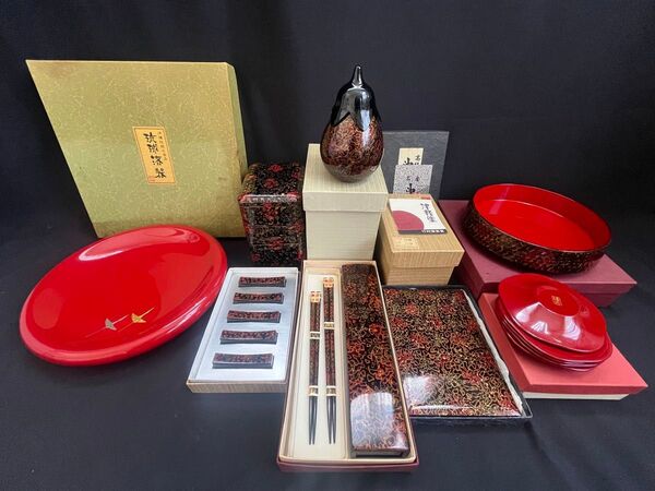 津軽塗 琉球漆器 たち吉 漆器8点セット 全て箱付き新品未使用品 まとめ売り