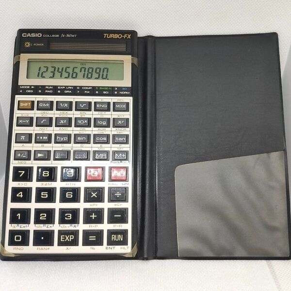 関数電卓 CASIO COLLEGE fx-360MT カバー付き
