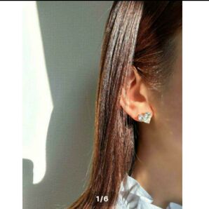 値下げ 新品 インスタ大人気 UnChou ハートビジューピアス makinco