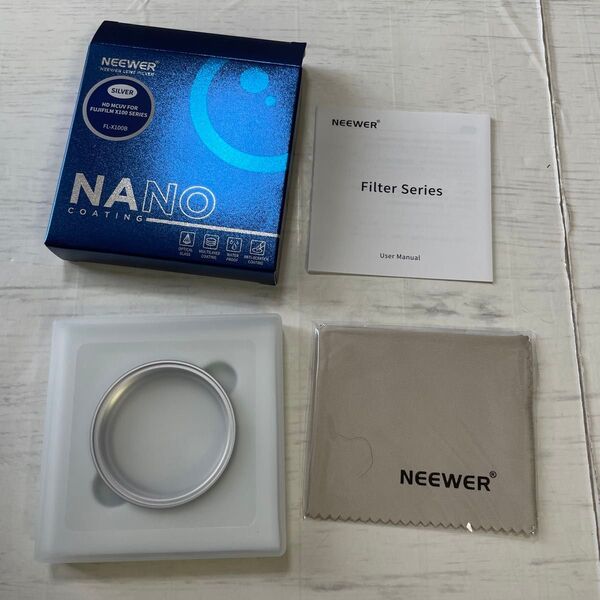 49mm UVフィルター X100V X100VI用 保護フィルター マルチコートHD光学ガラス FL-X100B シルバー