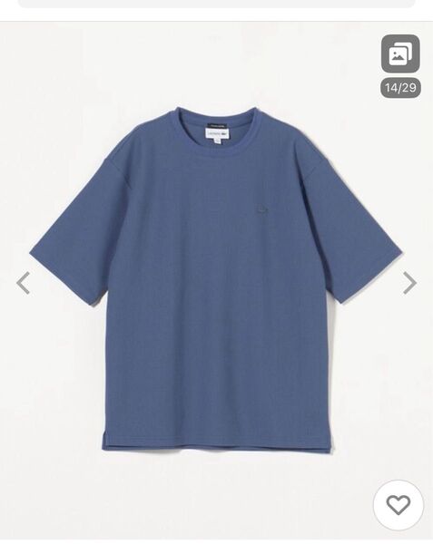 タグ付き 新品 LACOSTE for BEAUTY&YOUTH 1トーン ショートスリーブ Tシャツ メンズ 半袖 M ネイビー
