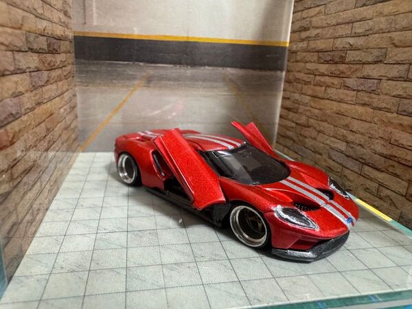 ミニカー カスタム フォードGT トミカ ホットウィール ローダウン 深リム