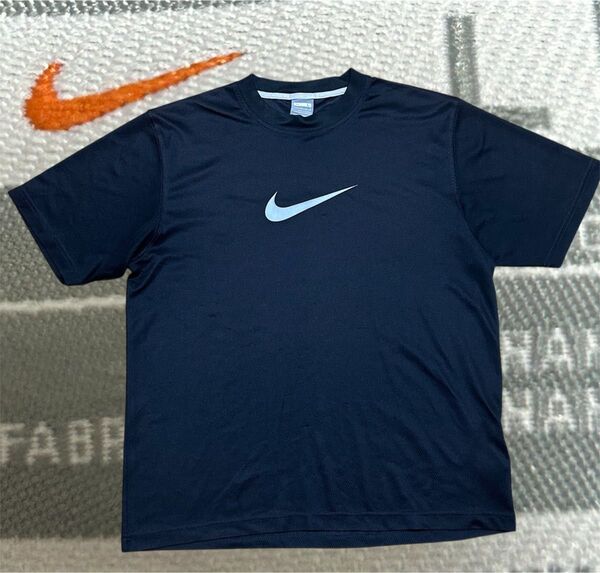 00s OLD NIKE ロゴTシャツ y2k センターロゴ ゴツナイキ