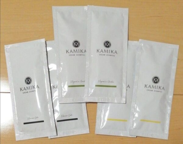 カミカ KAMIKA/クリームシャンプー/お試し3種/マグノリアガーデン他/25g×6包/ヘアケア/ダメージケア/旅行にも