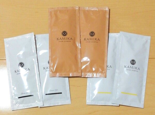 カミカ KAMIKA/クリームシャンプー/お試し3種/ティーフローラル他/25g×6包/ヘアケア/ダメージケア/旅行にも