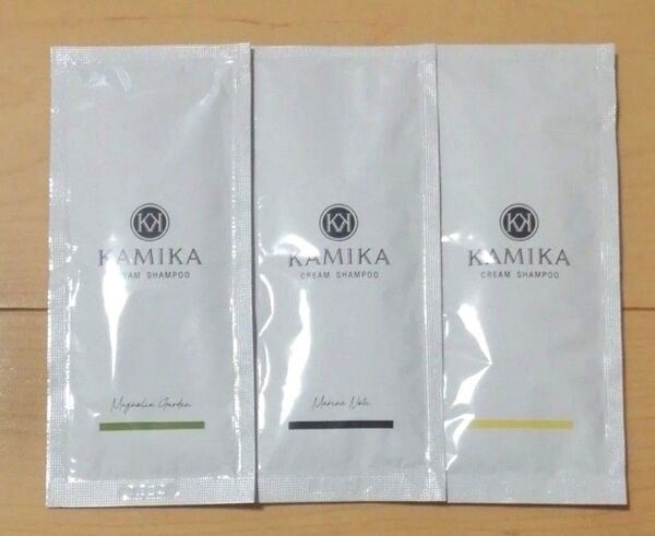 カミカ KAMIKA/クリームシャンプー/お試し3種/マグノリアガーデン他/25g×3包/ヘアケア/ダメージケア/旅行にも