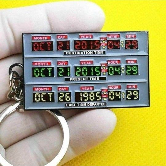 映画 バックトゥーザフューチャー キーホルダー グッズ BTF 名作 デロリアン