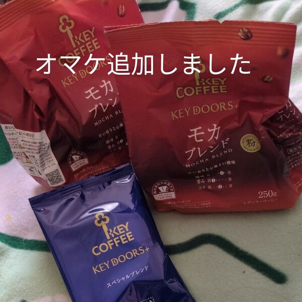 キーコーヒー KEY DOORS+ モカブレンド (FP) 250g×2点【オマケ付き】