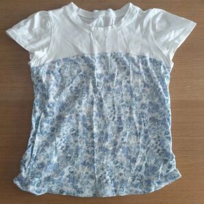 コムサフィユ 半袖Tシャツ カットソー 120 花柄 綿素材