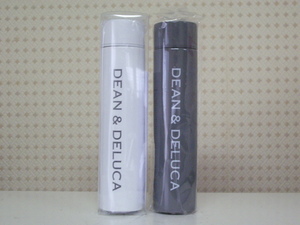  prompt decision have *DEAN&DELUCA Dean & Dell -ka* stainless steel bottle 2 point set* white & charcoal gray glow glow GLOW 8 month number appendix flask white black 