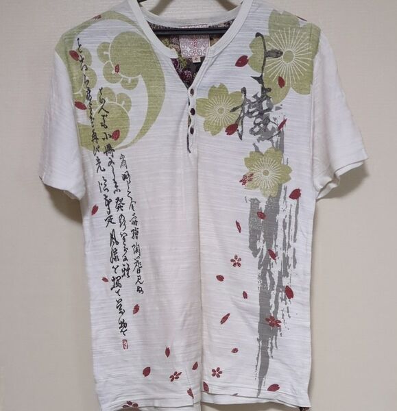 Tシャツ トップス 和柄 カットソー Mサイズ