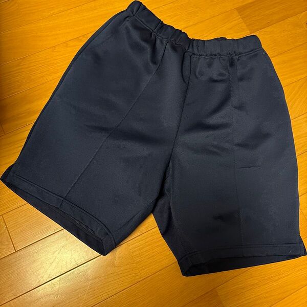 濃紺 ハーフパンツ 180サイズ ウエストゴム 紐付き ポケット付き