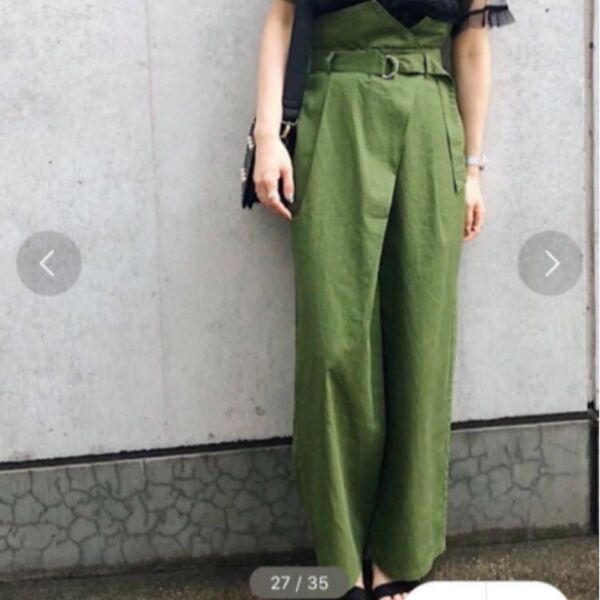 alicia PAGEBOY 薄手 2wayチノワイドパンツ