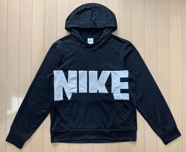 【新品M】NIKEナイキ デカロゴ プルオーバーパーカー◆バスケット◆ Therma-FITサーマフィット◆メンズ黒◆匿名配送