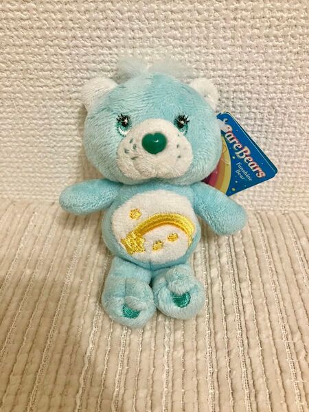 ケアベア ぬいぐるみ キーホルダー 水色 マスコット