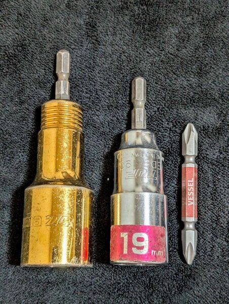 TOP TAJIMA ソケット 19mm 24mm 6角 6.35mm ビット