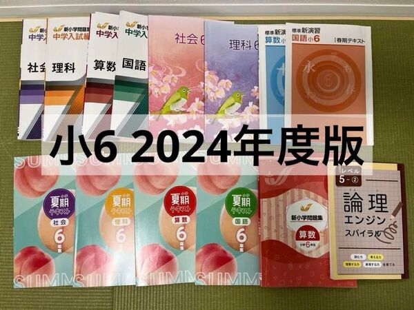小6 新小学問題集 中学入試編 全14冊 解答解説付き 少し書き込みあり 中学受験新演習 塾専用 問題集 解答