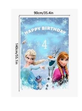 4歳 タペストリー アナと雪の女王 誕生日 壁飾り アナ 装飾 バースデー フォト