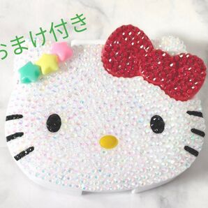 キティちゃん デコケース ハンドメイド おまけ付き(じゅるる2個)