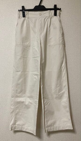 【中古】ストレートワイド 白パンツ