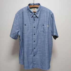 ウールリッチ ワークシャツ シャンブレーシャツ インディゴ 半袖 XL