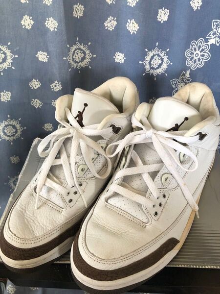 NIKE AIR JORDAN 3 RETRO LS 28cm ホワイト ブラウン
