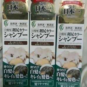 利尻昆布 利尻カラーシャンプー ダークブラウン 3本