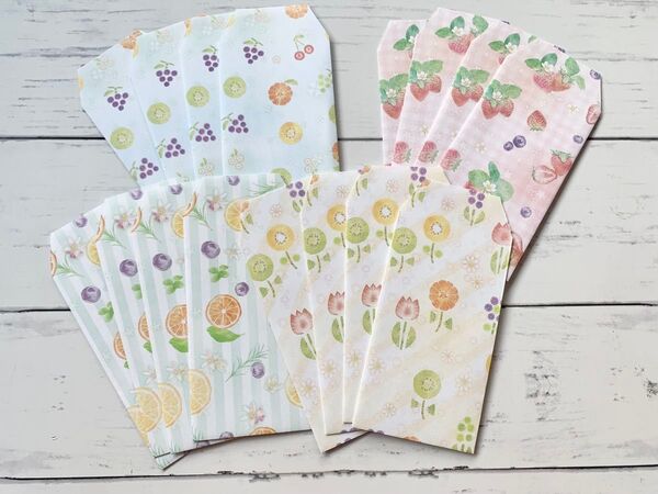 ハンドメイド ポチ袋 フルーツ柄