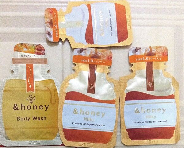 &honey アンドハニー お試し セット シャンプー トリートメント ヘアミルク ボディーウォッシュ