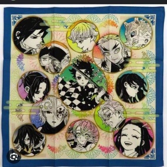 鬼滅の刃 原画展 限定 モダン ハンカチ 吾峠呼世晴
