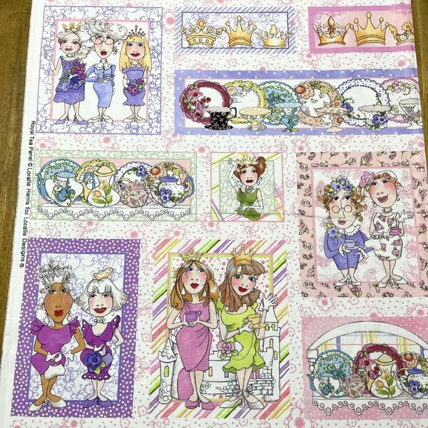 ロラライハリス Royal Tea パネル生地 45㎝×110㎝