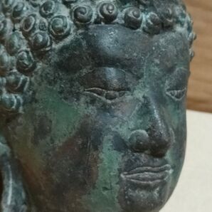 タイ スコータイ 青銅 仏頭 時代物アンティーク