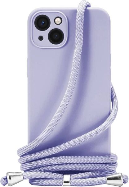 iPhone15plusシリコンケース ショルダー 耐衝撃 全面保護 首かけ 肩掛け 斜めかけ 縄掛け 落下・紛失防止