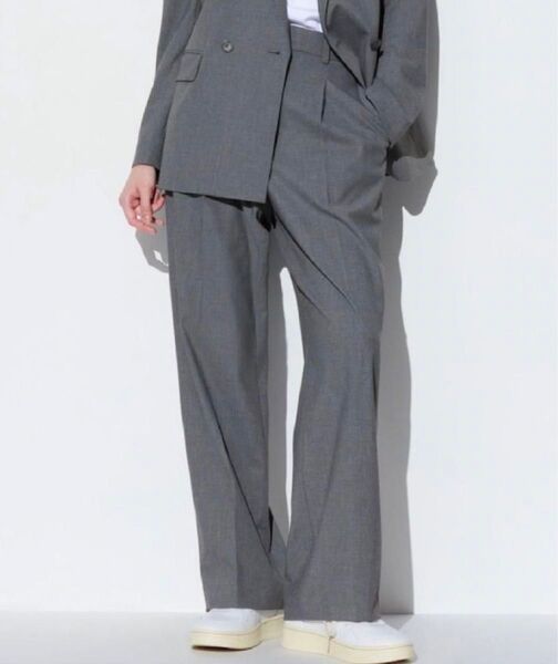 UNIQLO タックワイドパンツ グレー XS ユニクロ