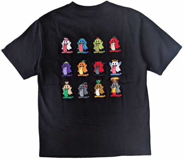 GRAF&WU グラフアンドウー 12BOOGHOST 半袖 刺繍 Tシャツ L ブラック ゴースト おばけ メンズ レディース