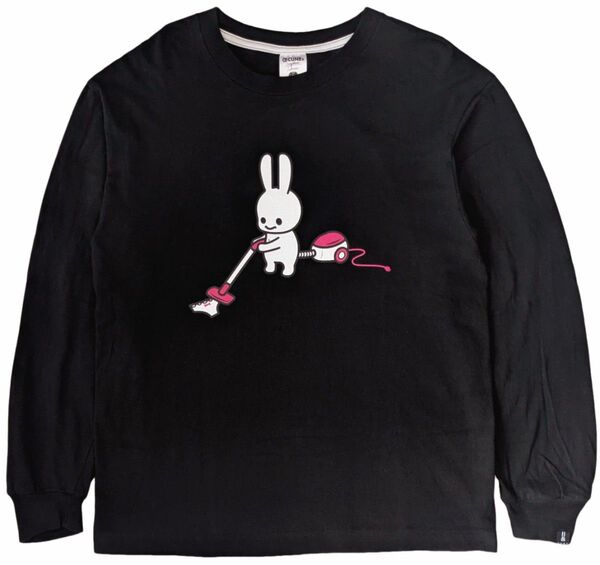CUNE キューン 長袖 Tシャツ ロンT 掃除 ブラック うさぎ パンティ メンズ レディース カットソー L