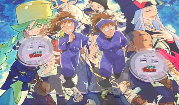 忍たま乱太郎 不破雷蔵 鉢屋三郎 梅雨の日 アクリルスタンド アニメイトカフェ