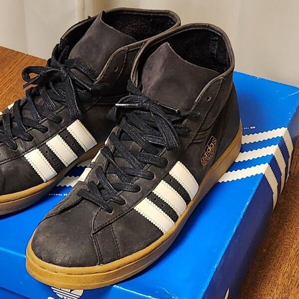 adidas PROMODEL 1960 復刻 アディダス プロモデル 黒 ガムソール レザー26.5cm US8.5