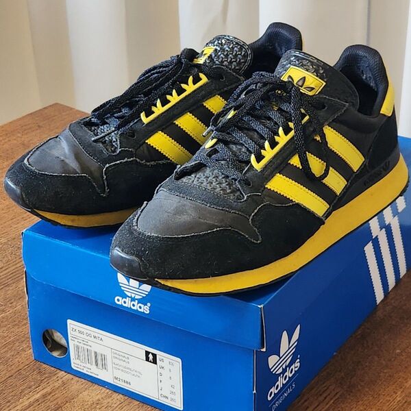 adidas ZX500 OG MITA 26.5cm 黒/黄 スニーカー 箱付 ミタスニーカーズ 別注 アディダス スニーカー