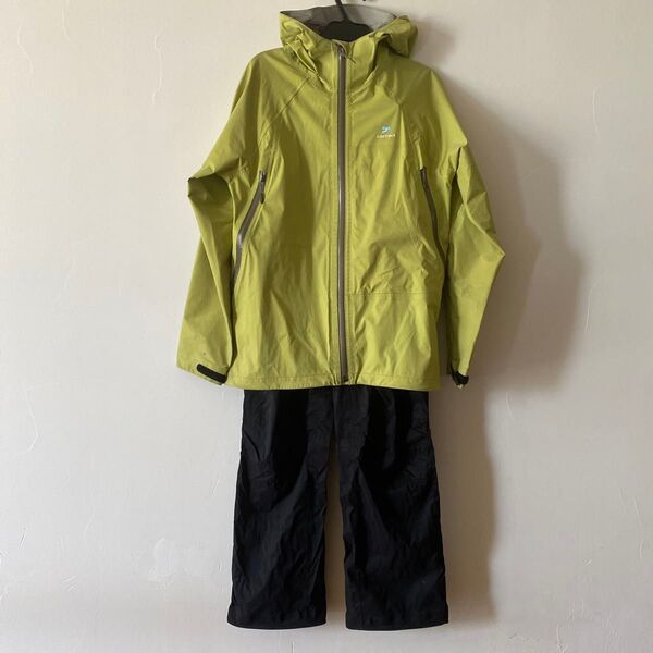 ファイントラック エバーブレスフォトンスーツ FAW0301 レインウェア 上下セット ウィメンズM ピスタチオ系色