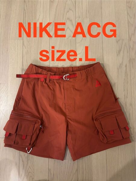 NIKE ACG カーゴショーツ L size オレンジ カーゴパンツ