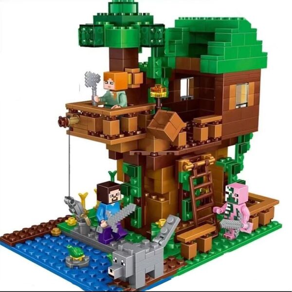 大人気 マイクラレゴ ツリーハウス ミニフィグ付き♪ レゴ互換 マインクラフト ブロック