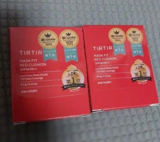 TIRTIRティルティルマスクフィットレッドクッション ミニサイズ2個