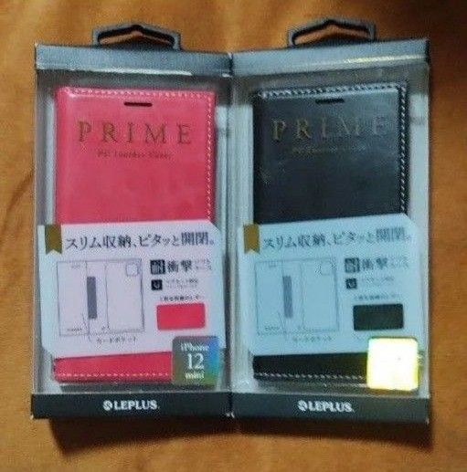 LEPLUS iPhone12mini用手帳型ケース PRIME 2個セット