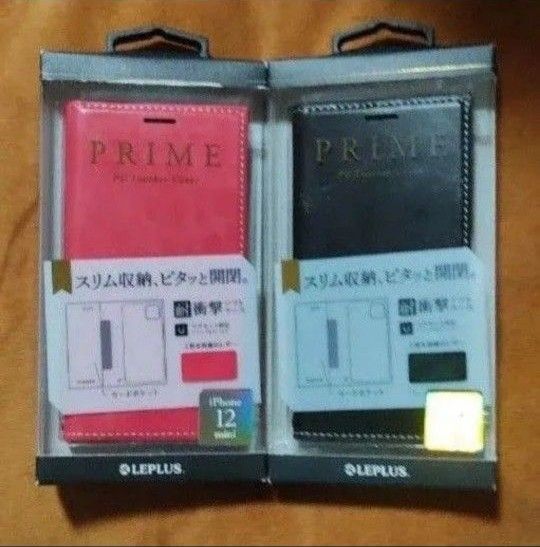 LEPLUS iPhone12mini用手帳型ケース PRIME 2個セット