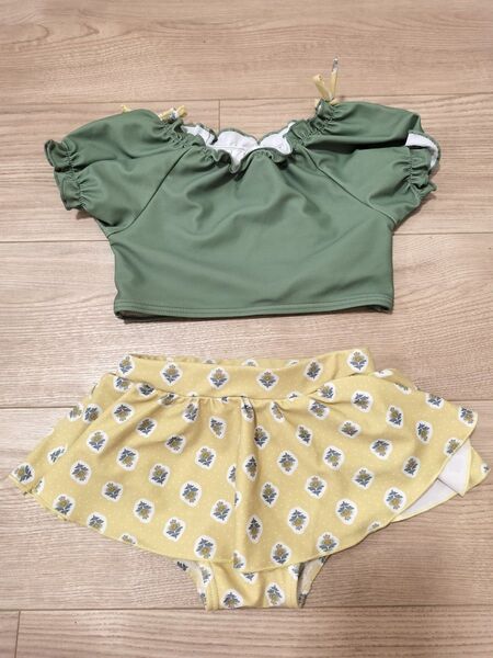 キッズ水着 女の子 花柄95cm