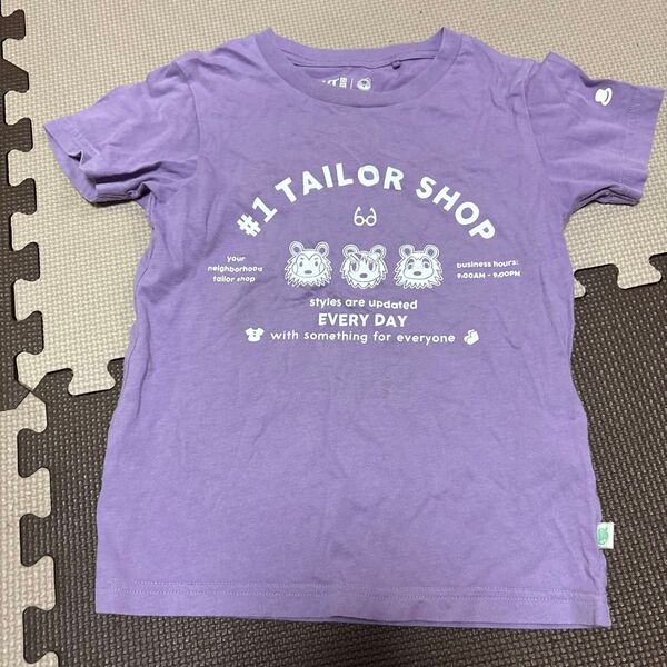どうぶつの森 紫 半袖Tシャツ